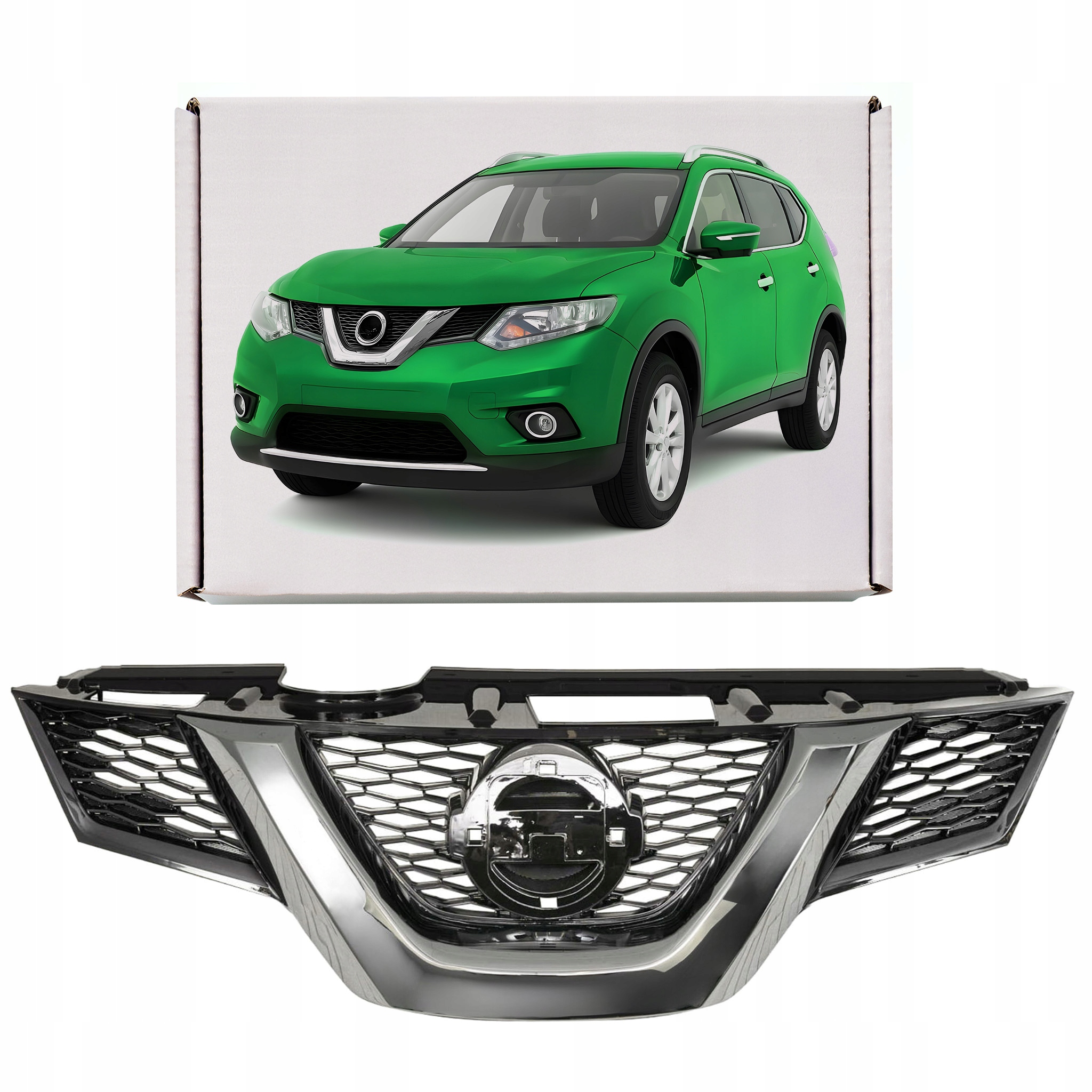Nissan Rogue 2014-2017 Maska Chladiča Mriežka Chromová 623104BA0A