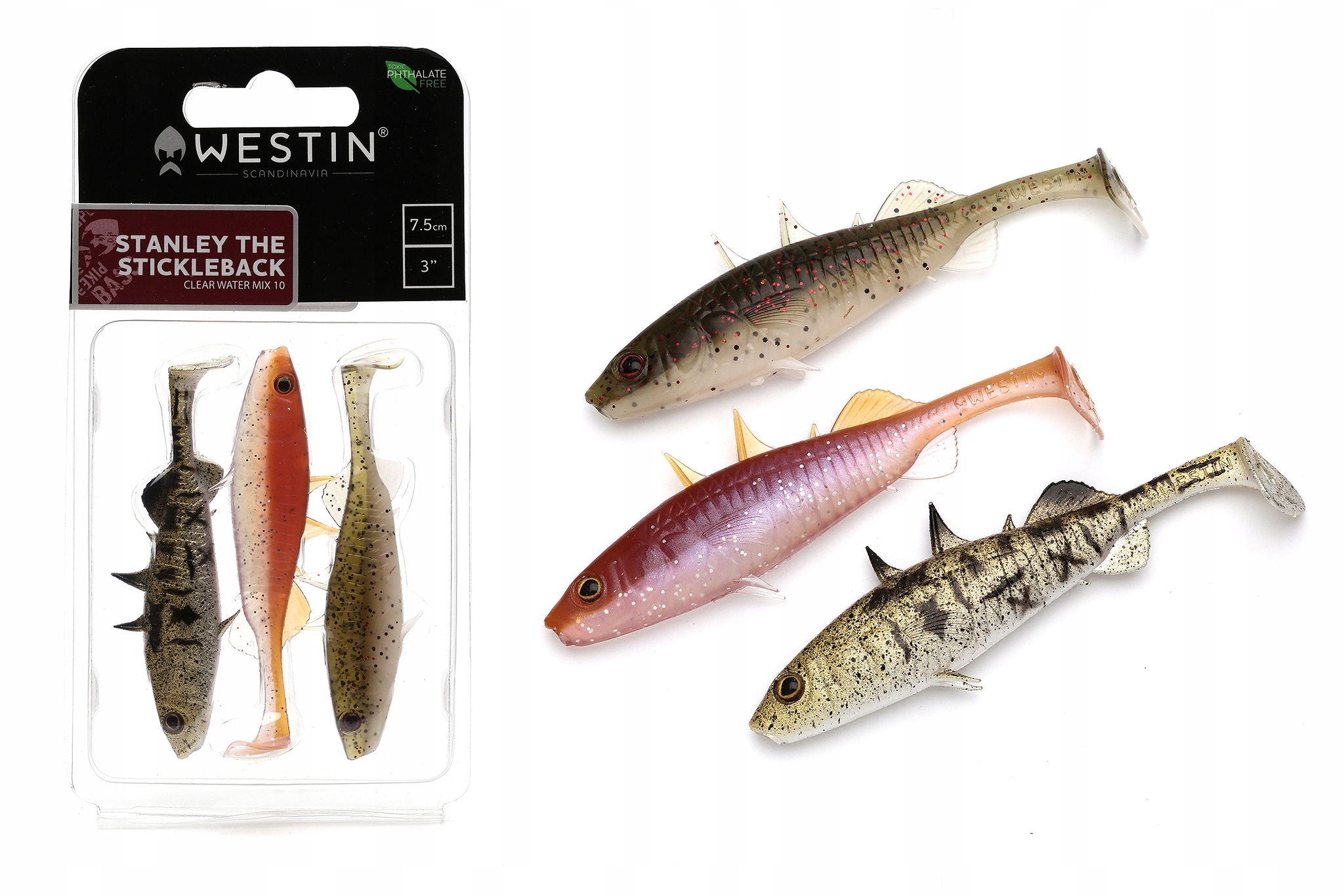 Zestaw Gum Westin Stanley Clear Water MIX 7,5cm