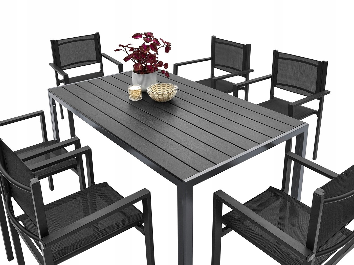 MEBLE OGRODOWE ZESTAW STÓŁ 6+1 NA TARAS BALKON Kod producenta MAT-150