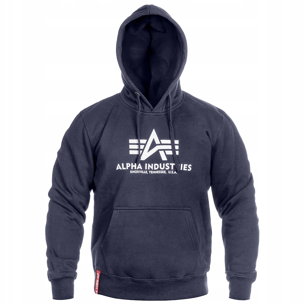 Mikina s kapucí Alpha Industries Basic 178312 02 Tmavě modrá M