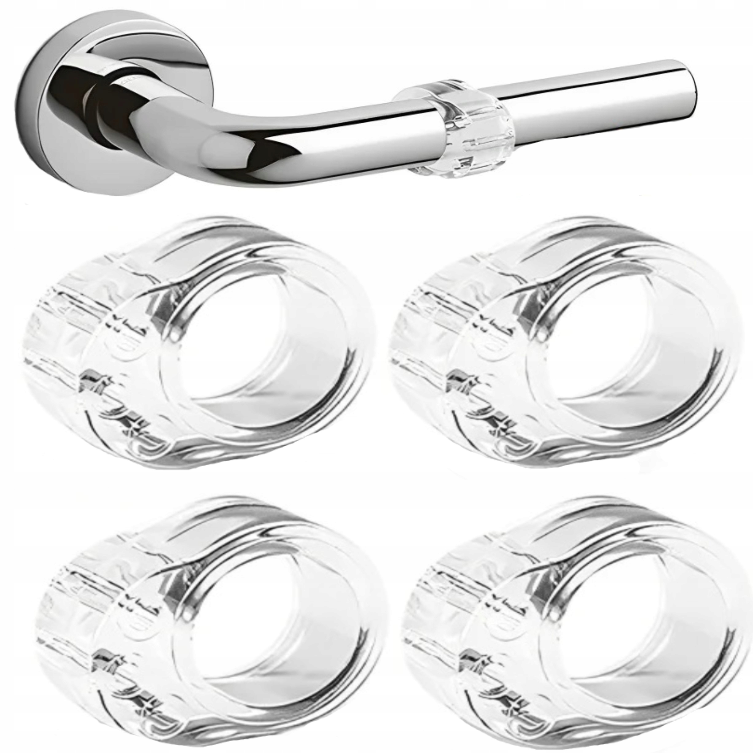 SILIKONOWY ODBOJNIK OGRANICZNIK NA DRZWI KLAMKĘ OSŁONA 4 szt