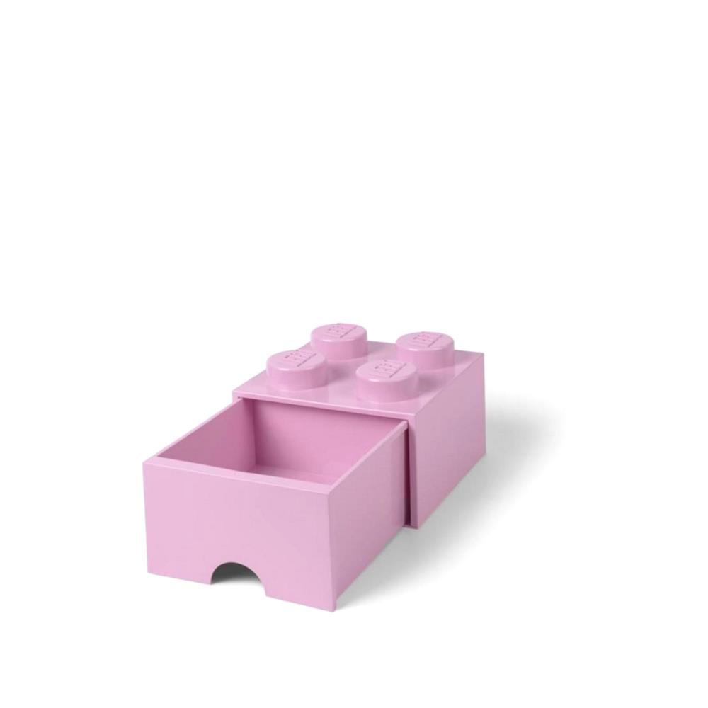Lego (r) Kontejner Kostka Se Zásuvkou Čtyřka Světle Růžová