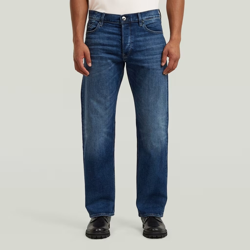 G-star Raw Džíny Rovné Modré S Oděrkami Bavlna 30/34 2GA