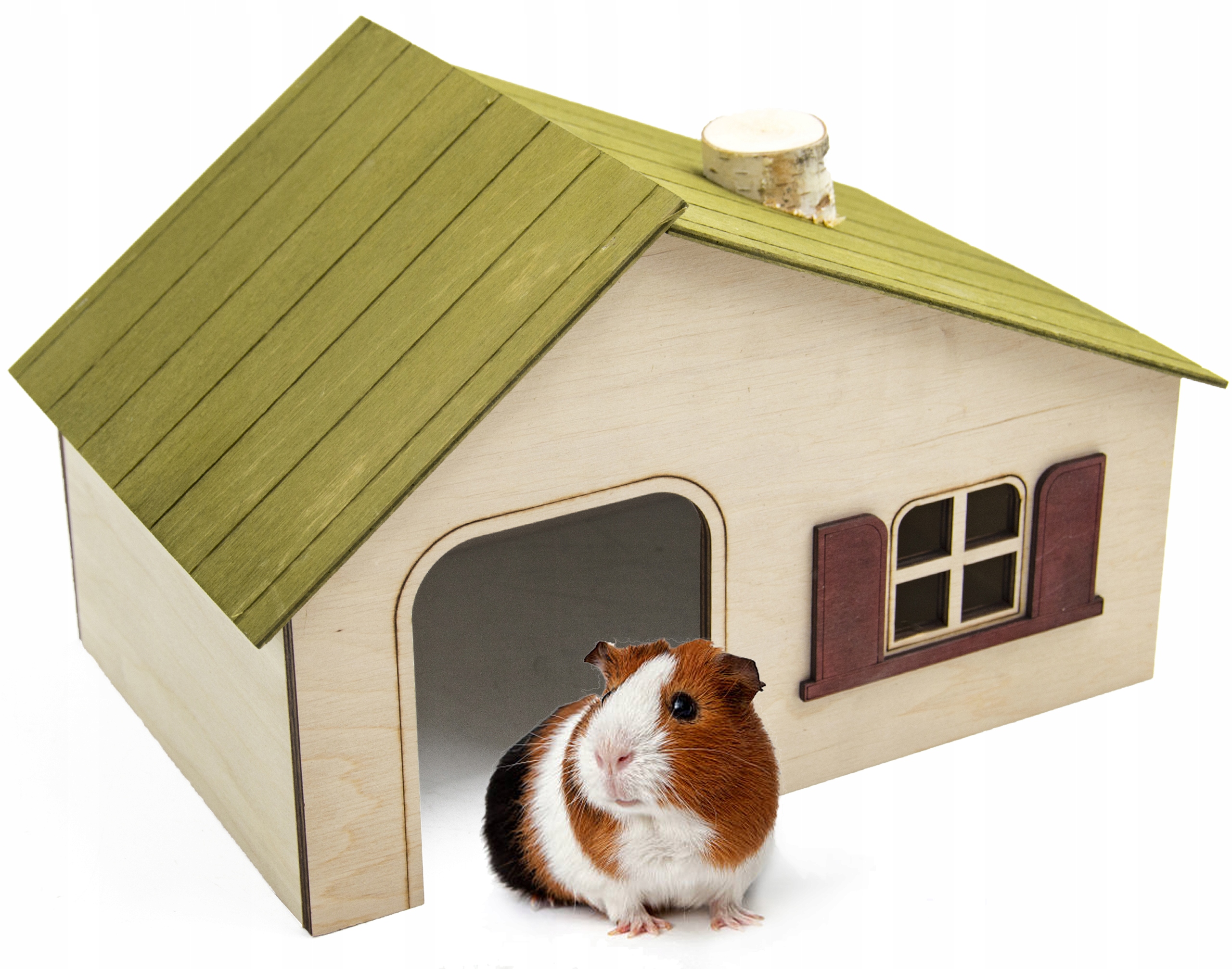 DREWNIANY DOMEK KLATKA DLA KRÓLIKA ŚWINKI GRYZONIA Marka Pinokio