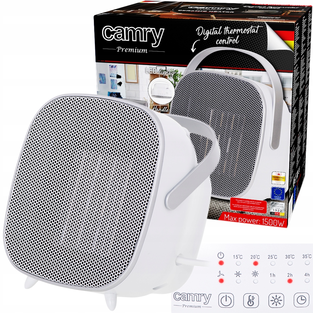 КЕРАМИЧЕСКИЙ ВЕНТИЛЯТОР 1500 Вт ТЕРМОСТАТ ТАЙМЕР