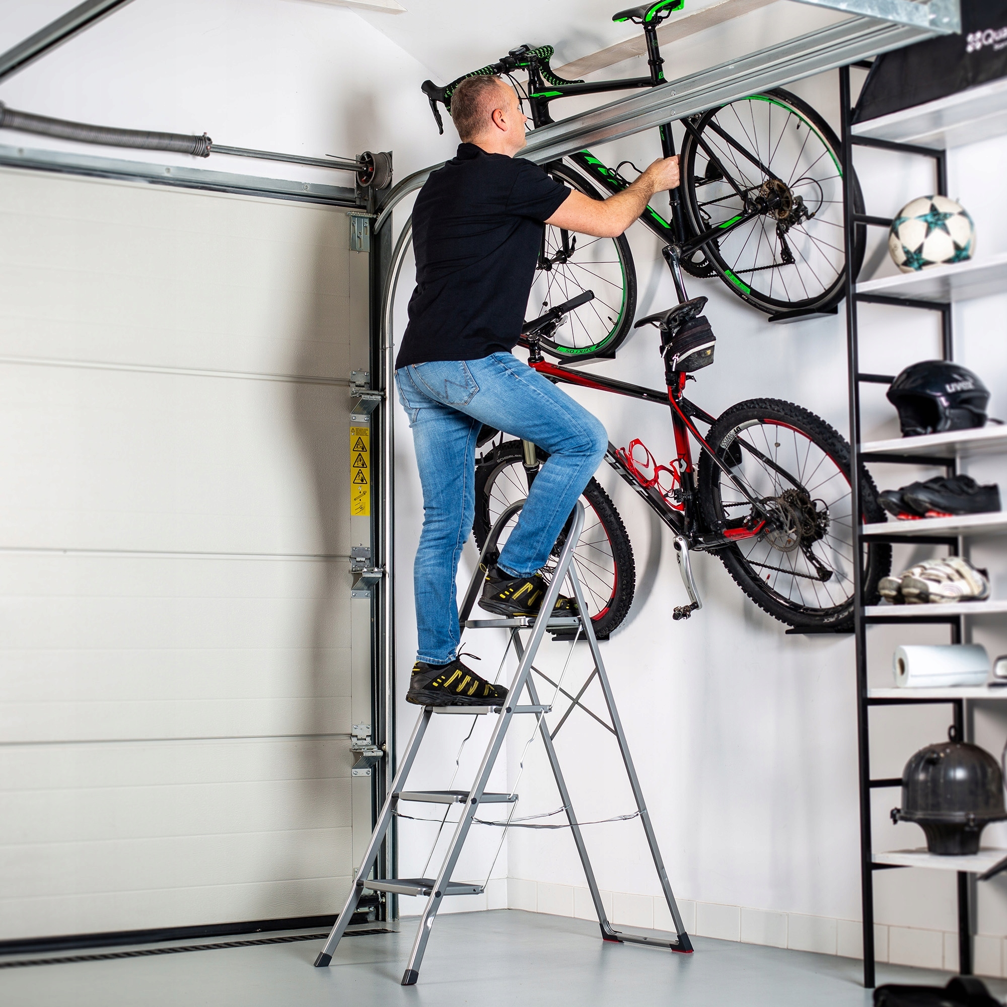 DRABINA DRABINKA DOMOWA 4 STOPNIOWA 150kg Wysokość robocza 2.9 m