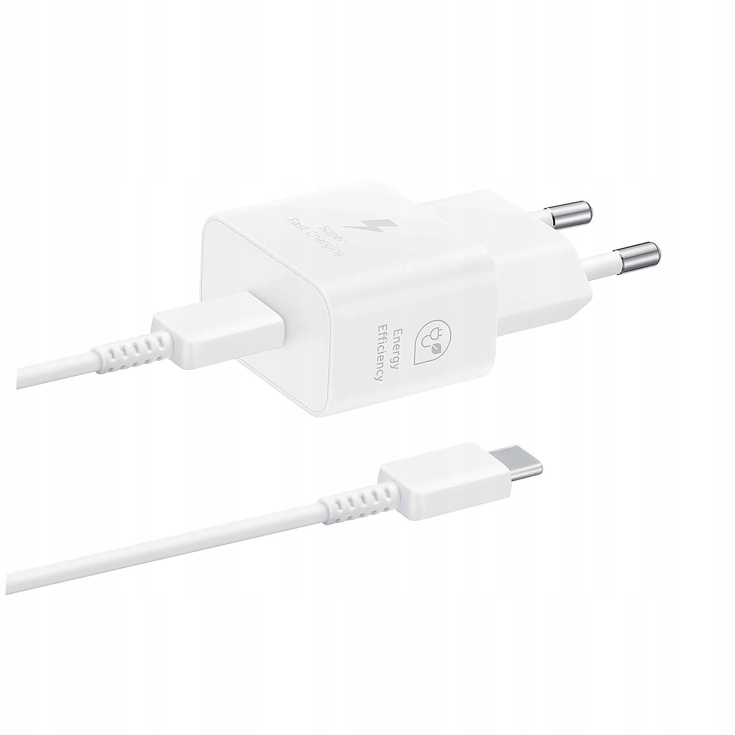 Ładowarka sieciowa GaN Samsung EP-T2510XWEGEU 25W Sfc z kablem Usb-c biała