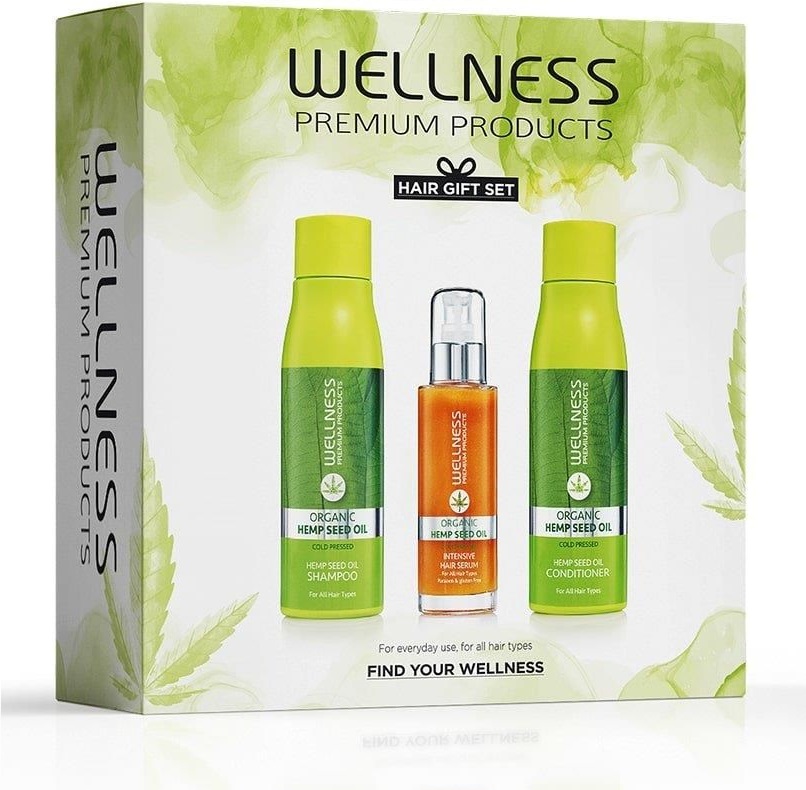 Wellness Premium Sada Na Dárek Šampon Kondicionér Silně Hydratační Sérum