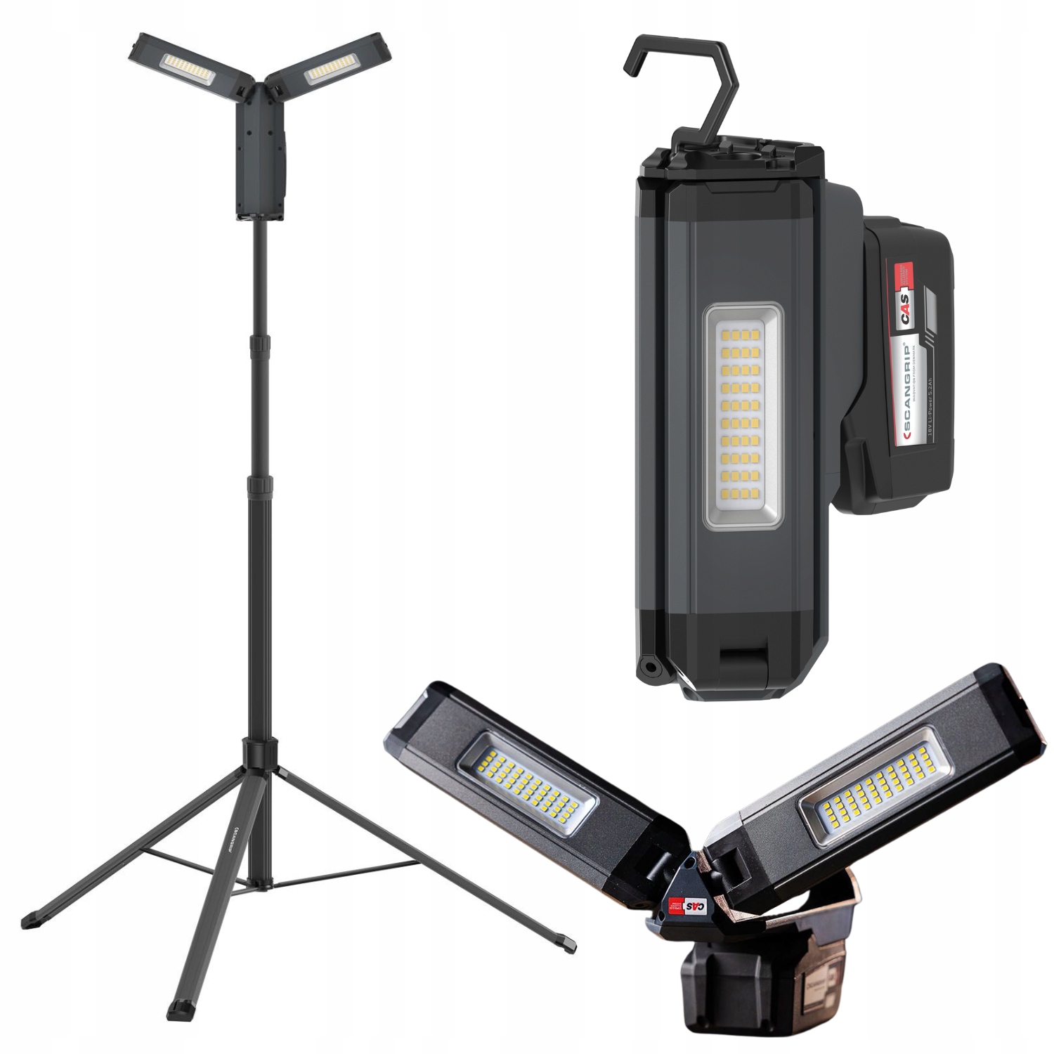 Lampa Led Scangrip Tower 03.6110C na statywie Lampa warsztatowa 2500lm 2m