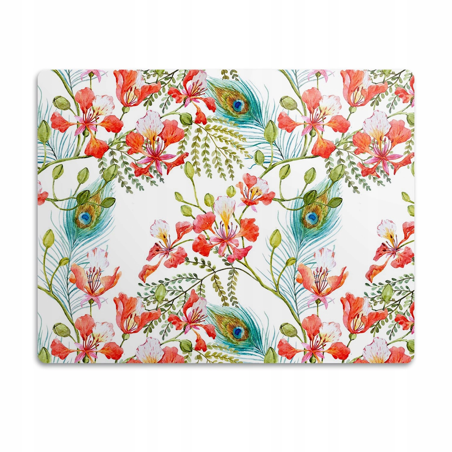 Levně Pro psa podložka pod misky Paví peří 90x60 cm