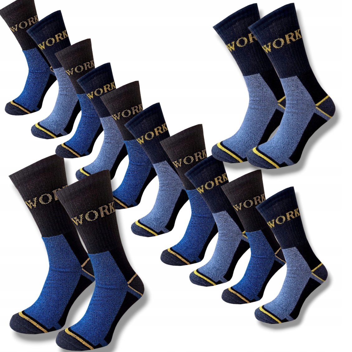 Pánské Ponožky Dlouhé Pracovní Silné Sáčky Odolné Bozp Bavlněné 44-46 X 12