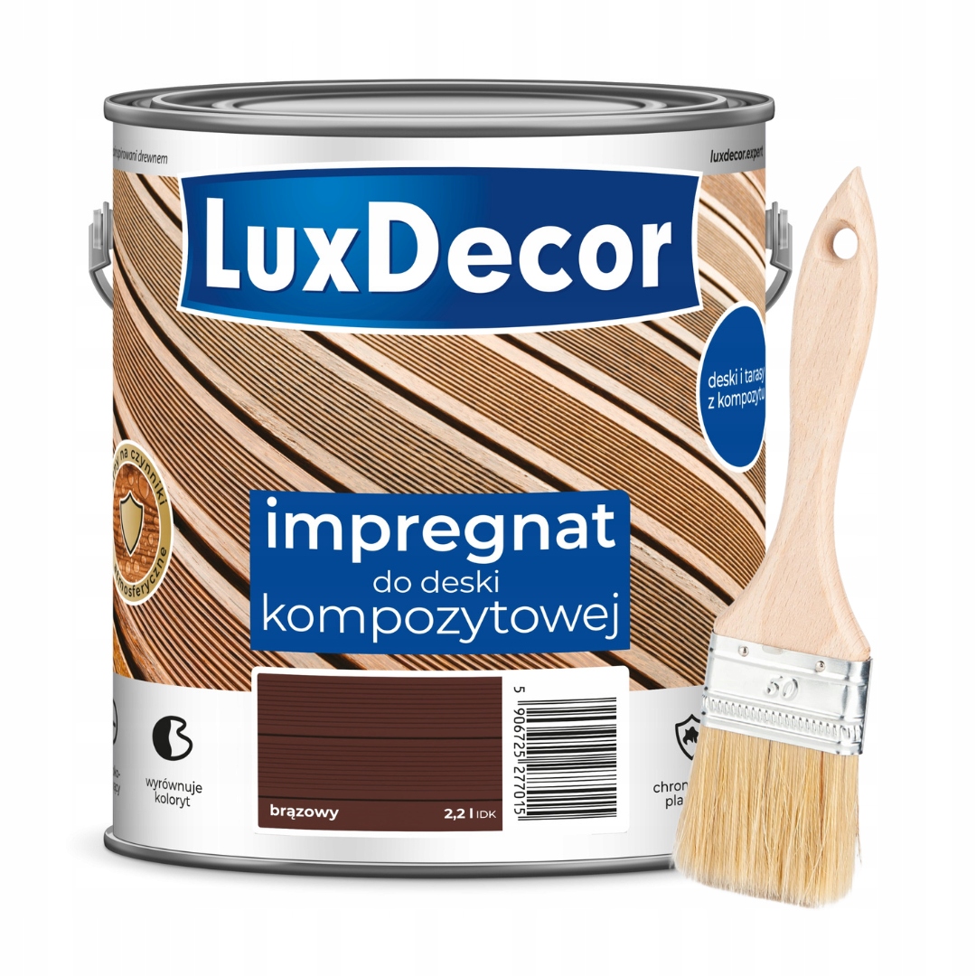 Luxdecor Impregnace Na Kompozitní Desku Hnědá 2,2 L Štětec 50 MM