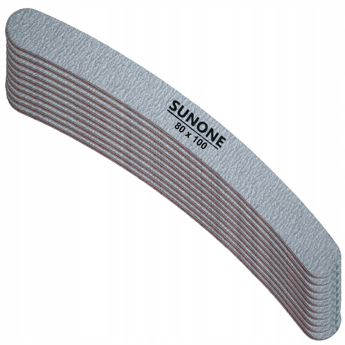 

10 szt. Sunone pilnik banan 80/100 zebra szary