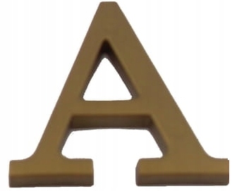 Litery na dom oznaczenie budynku litera złota - A