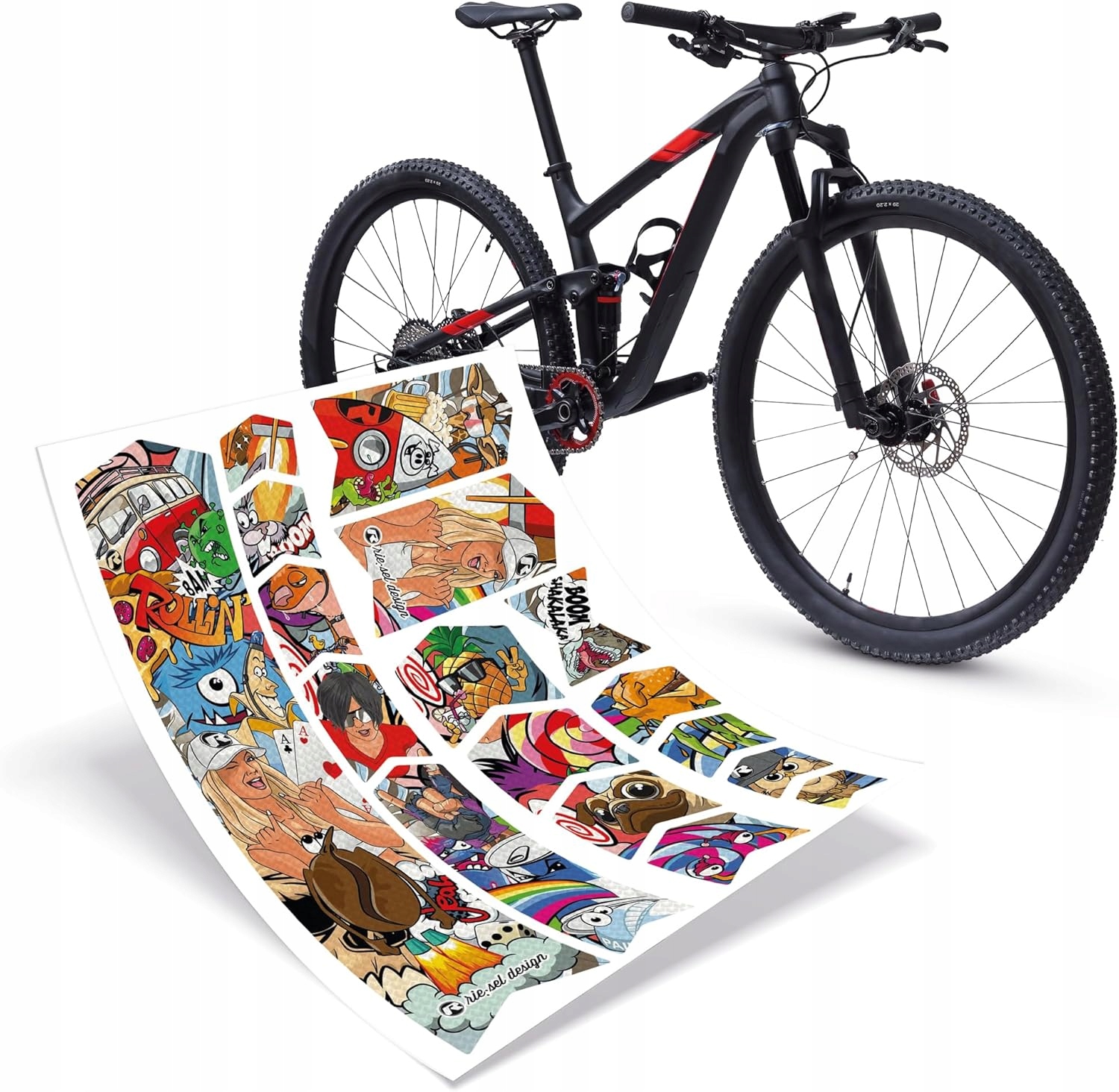 Rie:sel Design Tape 3000 Naklejki Na Ramę Rowerową Strikerbomb Eyecatcher