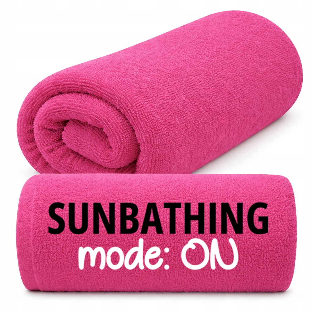 Osuška 50X100 Na Prázdninové Ležadlo S Výšivkou Fuchsia Sunbathing Mode