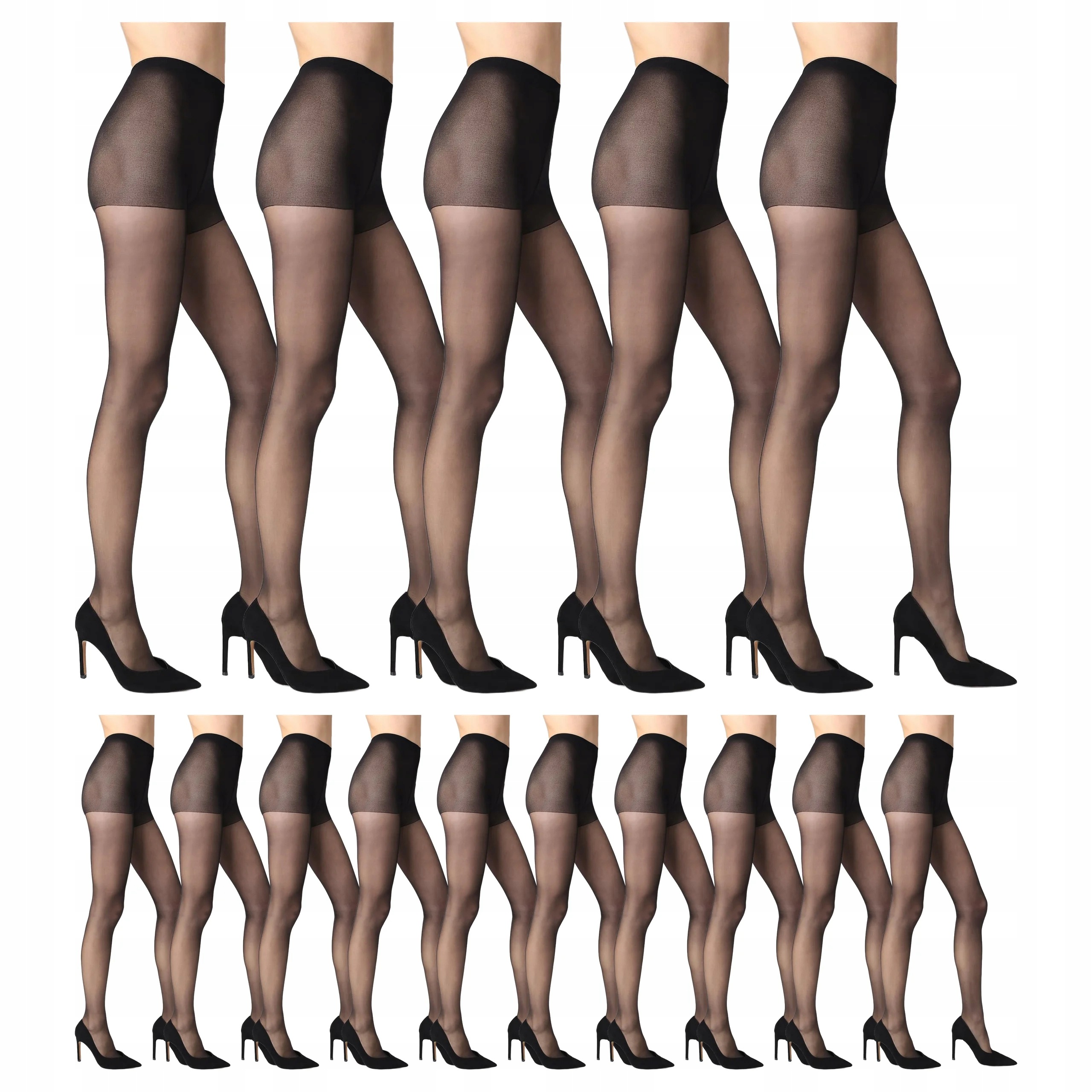 15 x Polomatné Punčocháče 15 Marilyn nero 2-S
