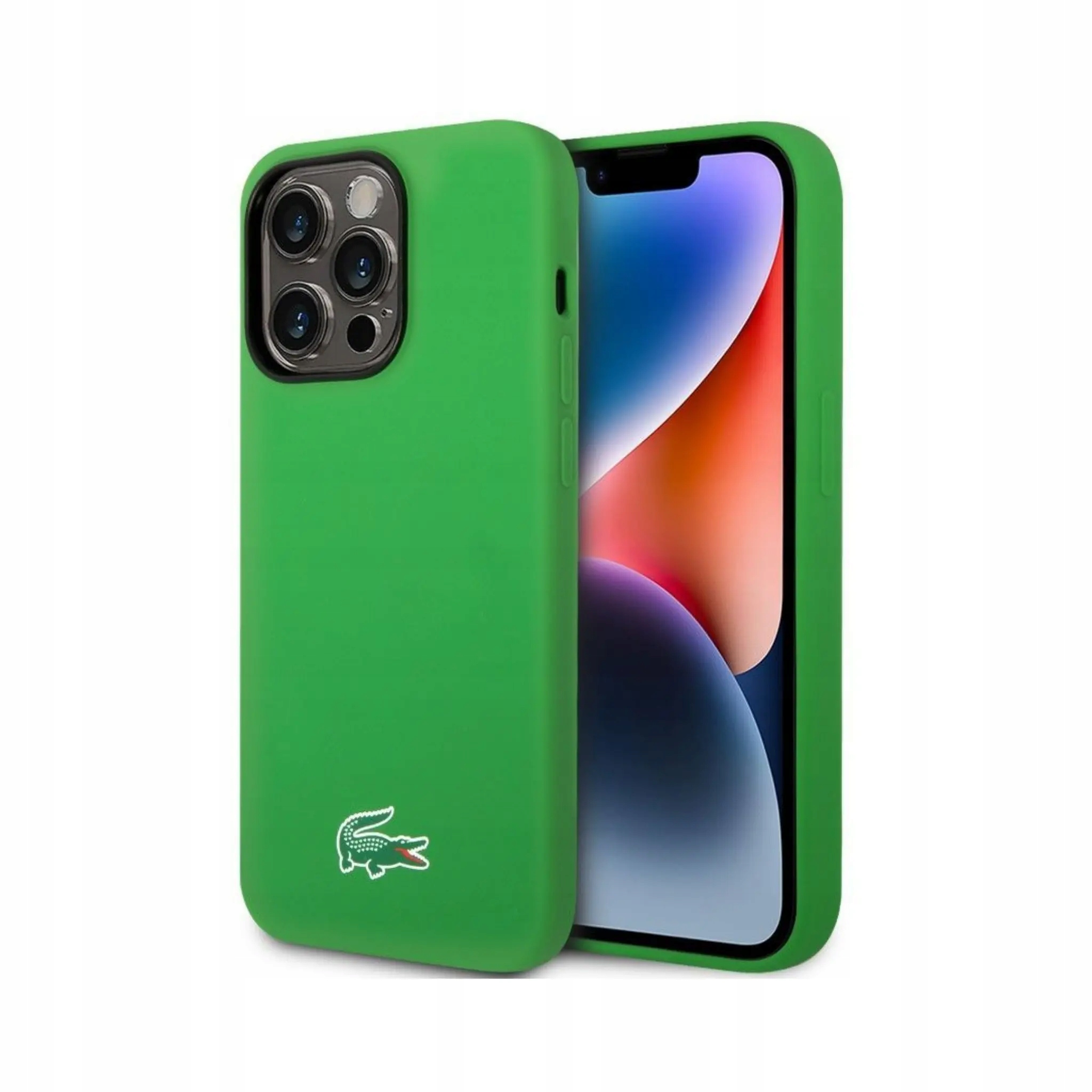 Etui Lacoste Silikonowe Mikrofibra MagSafe Zielone iPhone 15 Pro