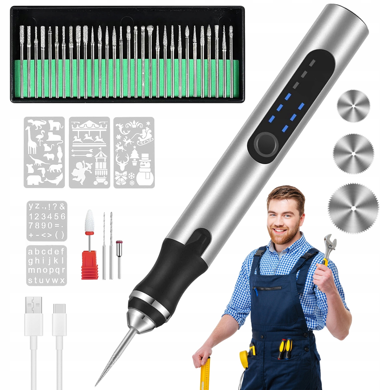 Elektrické Pero Pro Gravírování, Sada Nástrojů Pro Gravírování Šperků