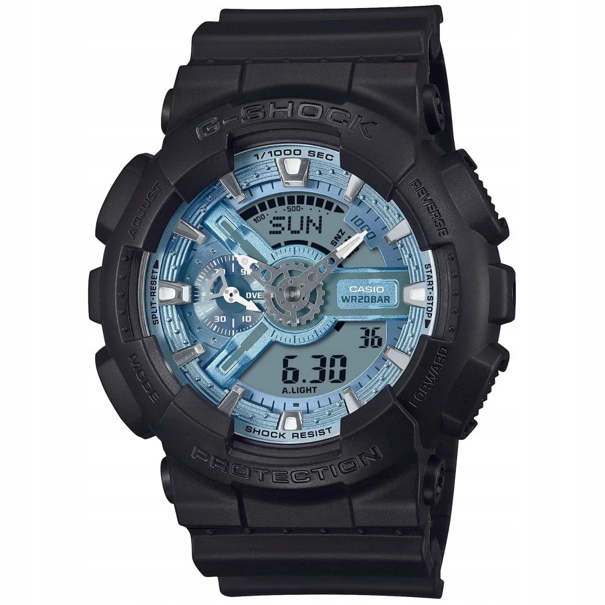 Černo-zelené hodinky Casio G-shock GA-110CD-1A2ER