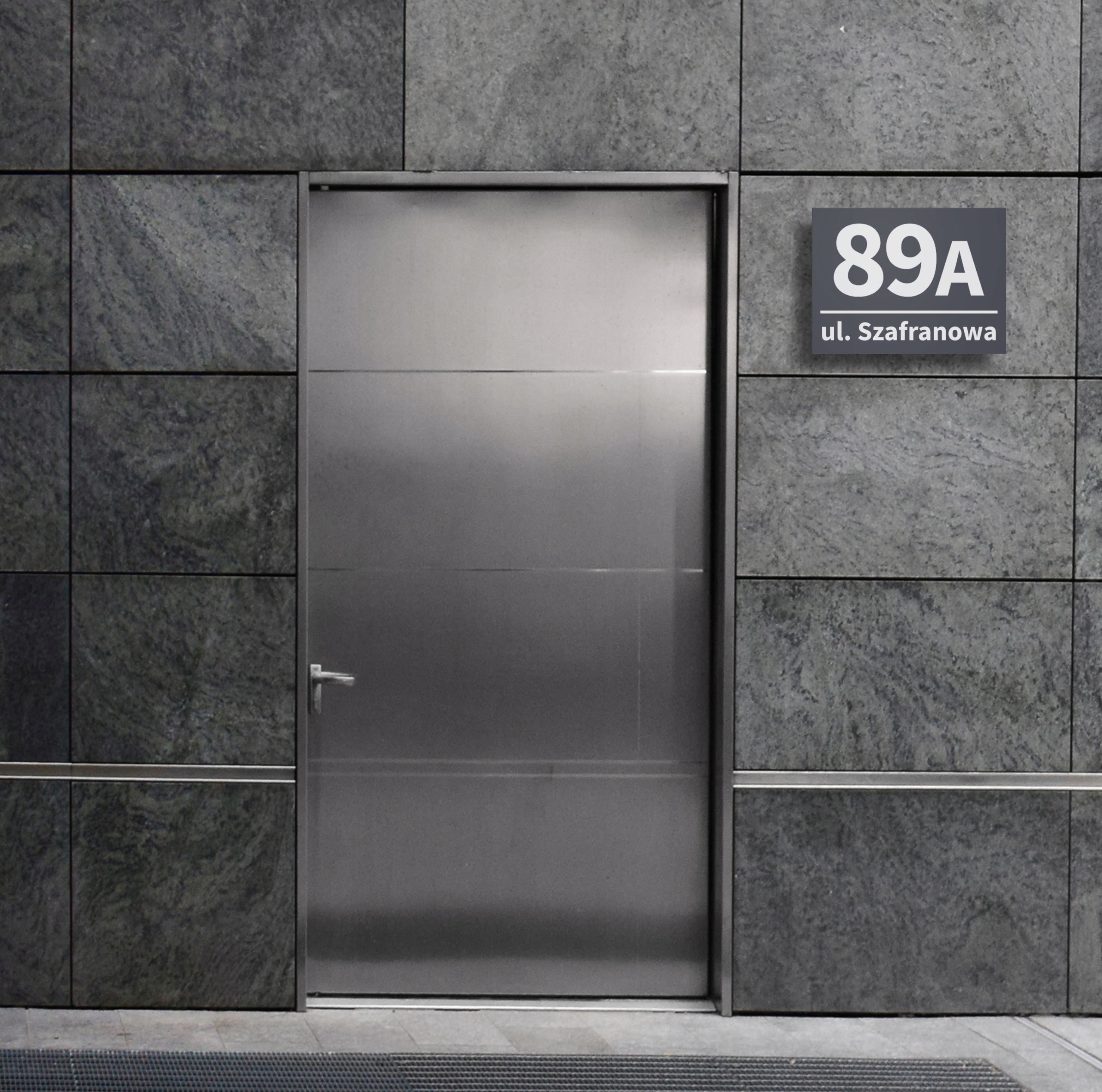 Numer domu tabliczka adresowa ALUMINIUM-ANTRACYT Materiał aluminium