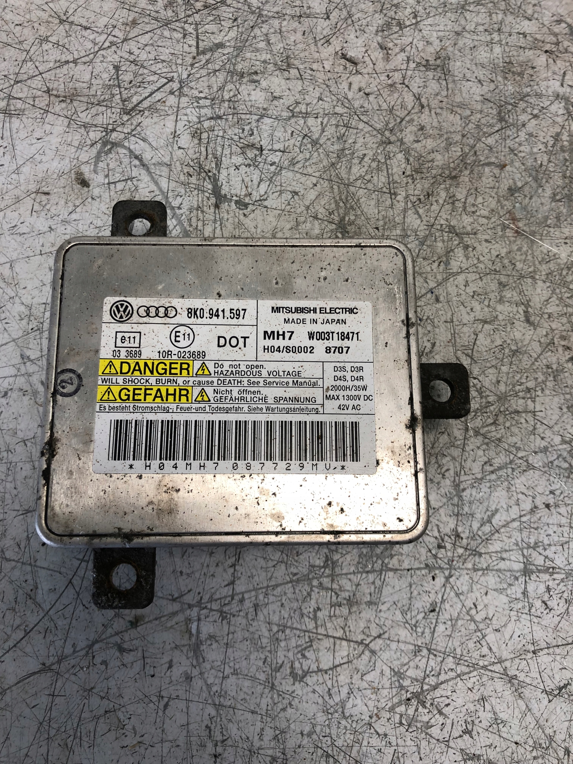 control unit XENON AUDI A4 B8 8K0941597
