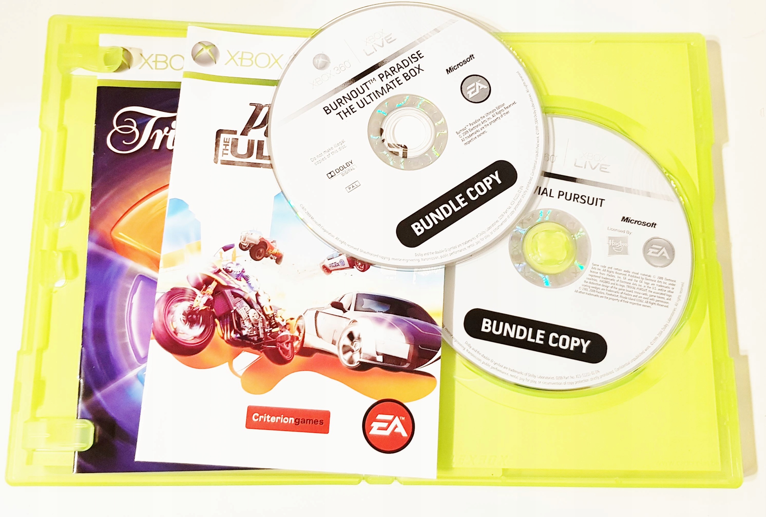 BURNOUT PARADISE ULTIMATE BOX + TRIVIAL PURSUIT Tematyka wyścigi