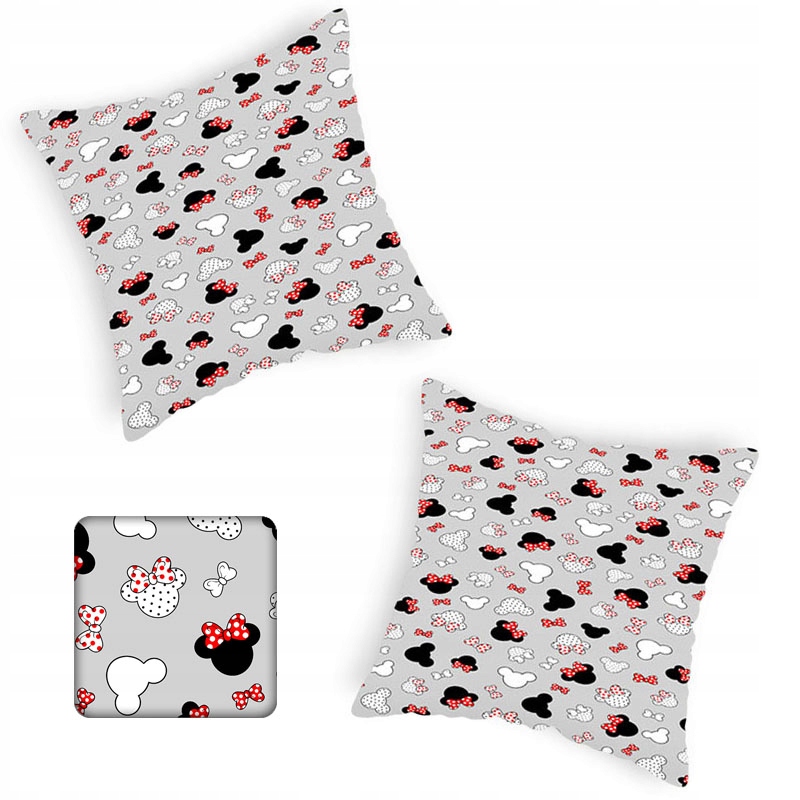 

Poszewka szara czarne białe myszki 40x40 cm 2 szt