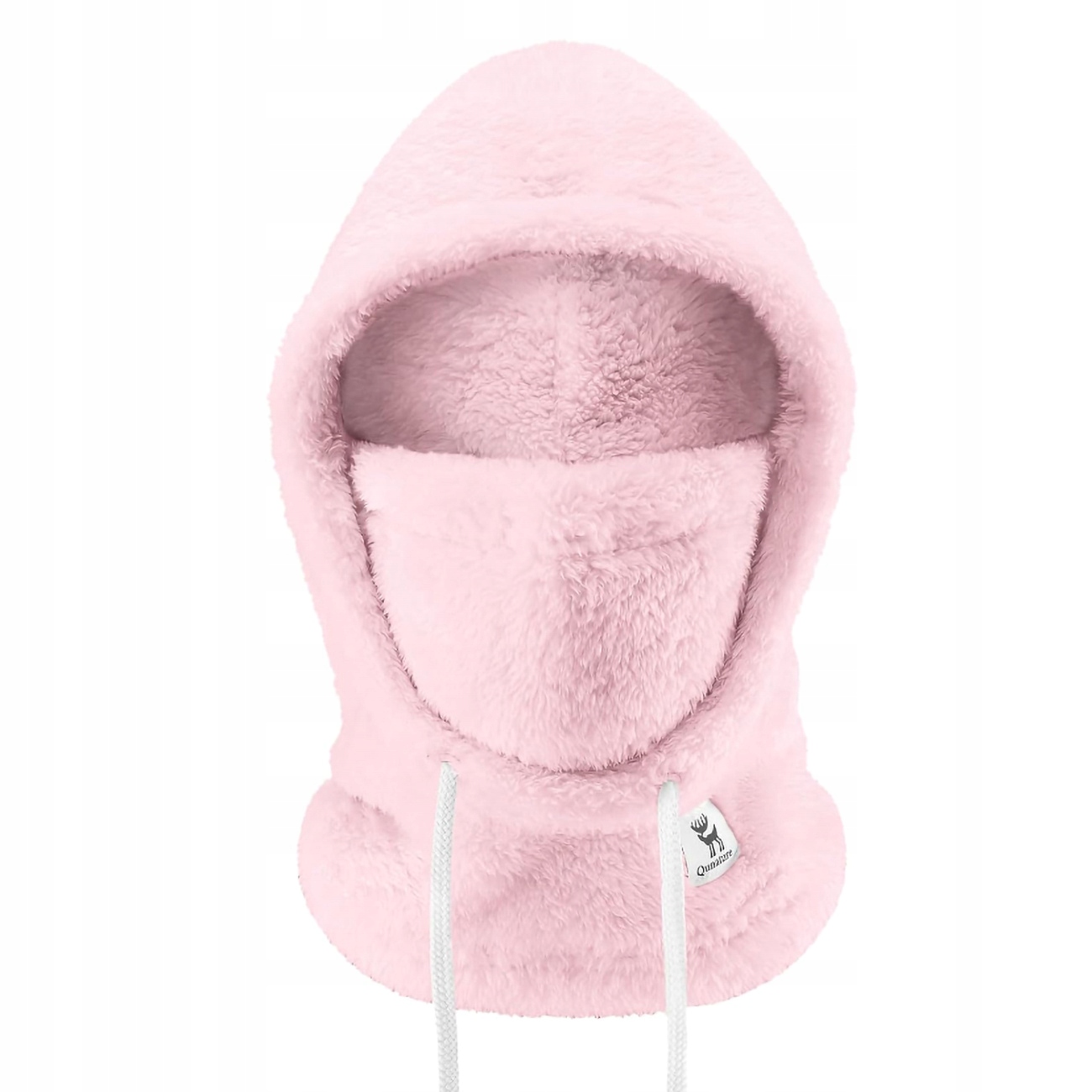 Ciepła kominiarka zimowa Arctic Velvet Qunature futerko polar L różowa