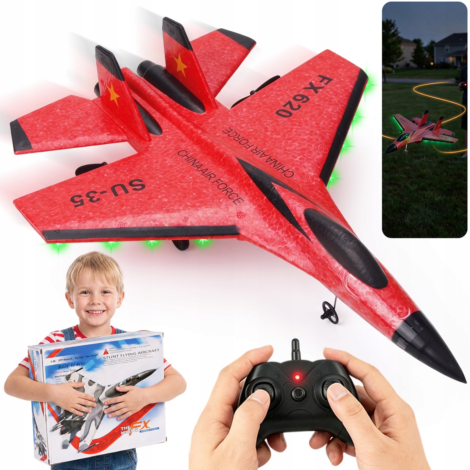Helikopter Zdalnie Sterowany Latający Samolot Dron Rc Pilot 2,4 Ghz Trwały