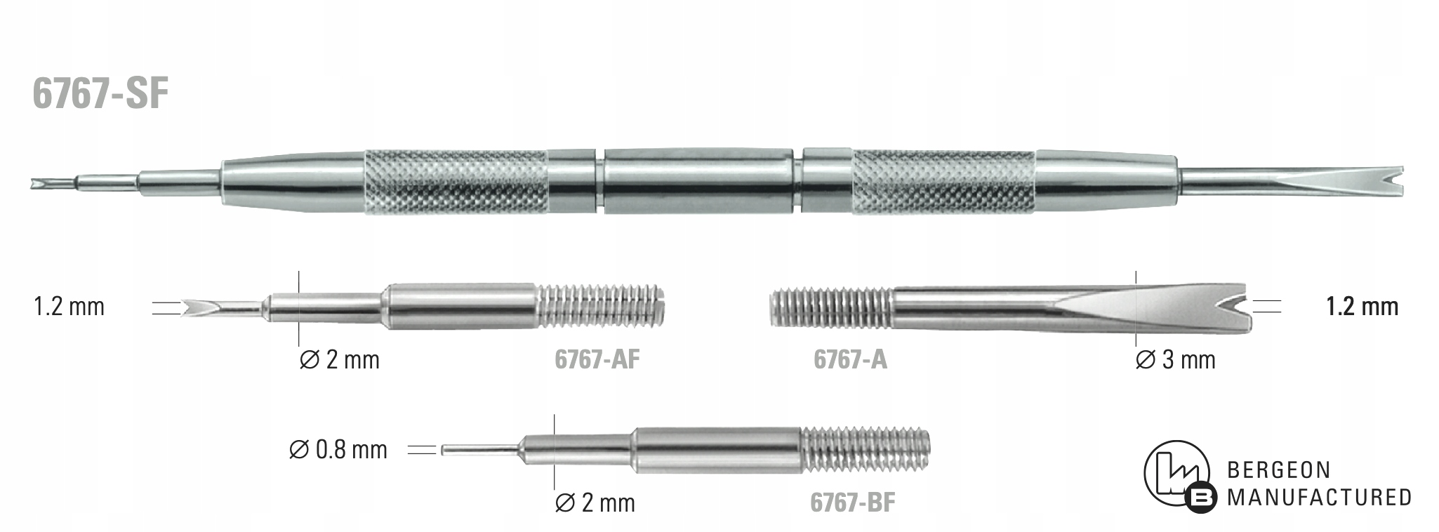 BERGEON do wymiany pasków teleskopów 3 KOŃCÓWKI ! EAN (GTIN) 7613318122420