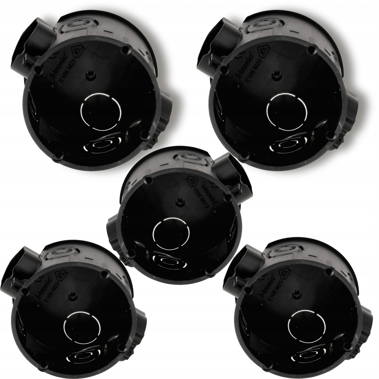 

5x Puszka elektryczna podtynkowa łączona 46mm