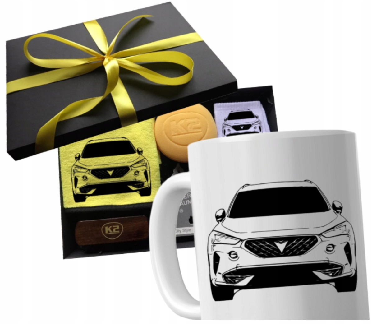 Sada dárek pro fanouška, hrnek pro kluka otce, pro řidiče auta Cupra