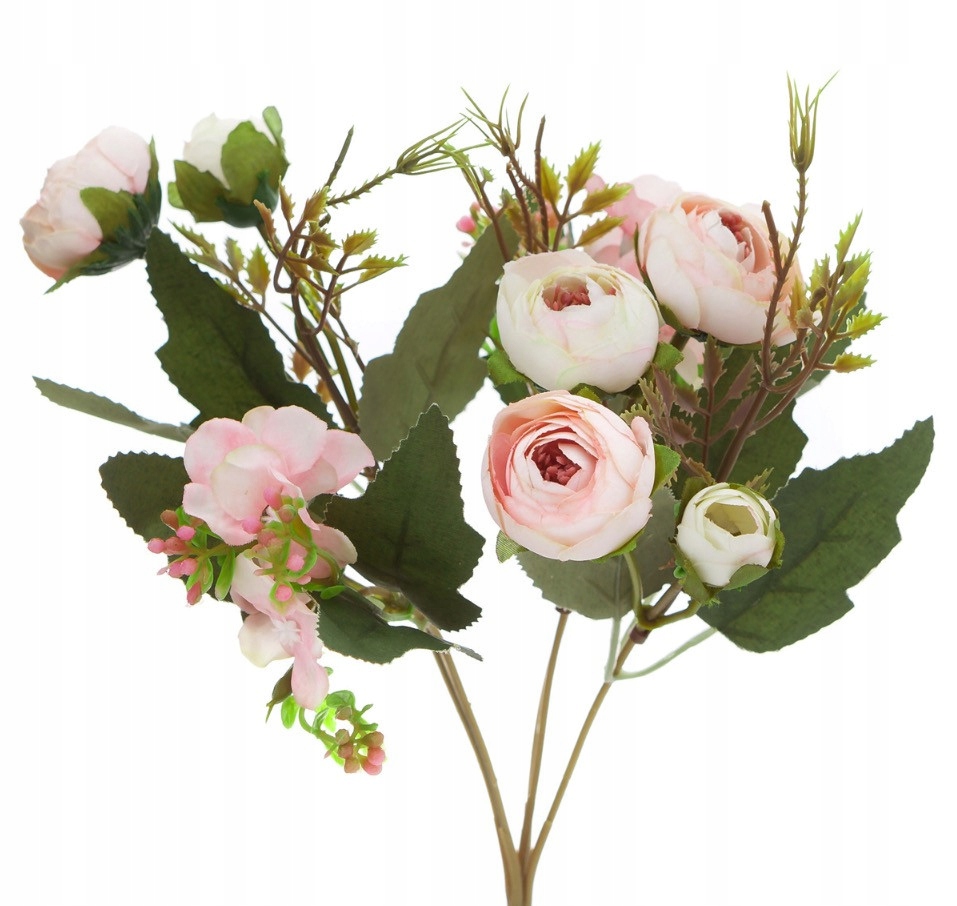 Bukiet kamelii DpCraft pudrowy róż, 29 cm