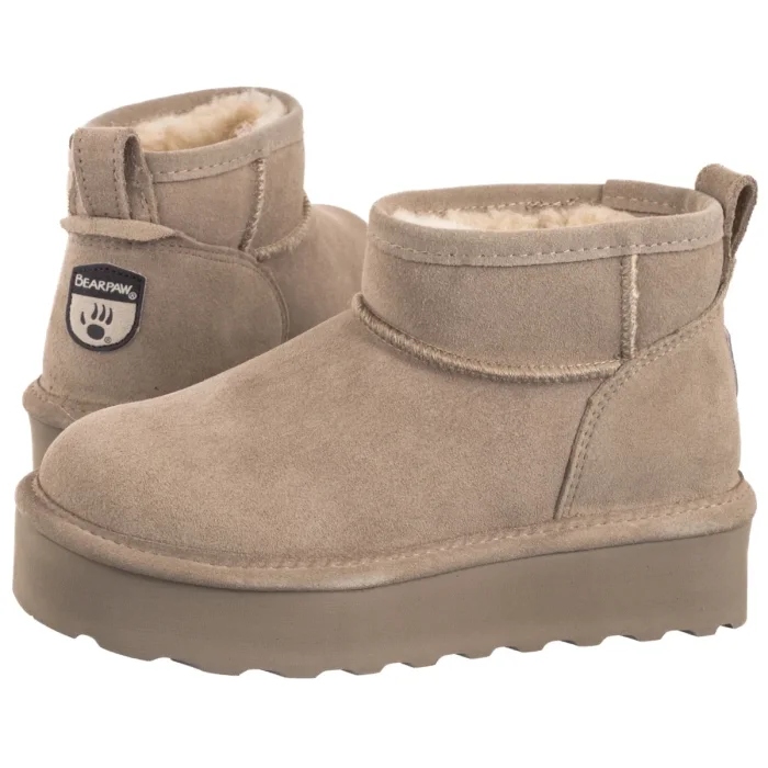 Boty Kotníkové Boty Bearpaw Retro Shorty Mushroom 2940W Světle béžová