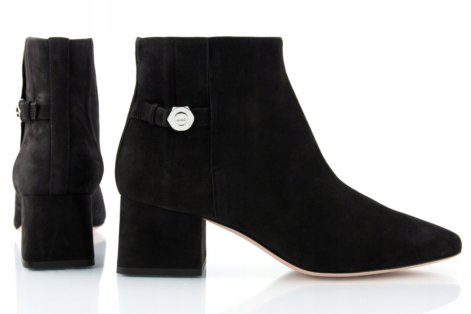 

-50% Botki Hugo Boss Uptown czarne skórzane r 40