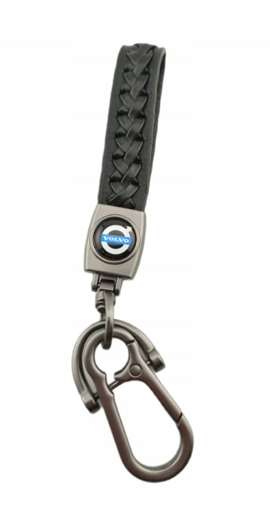 Volvo Brelok Breloczek Do Kluczy Skóra Czarny