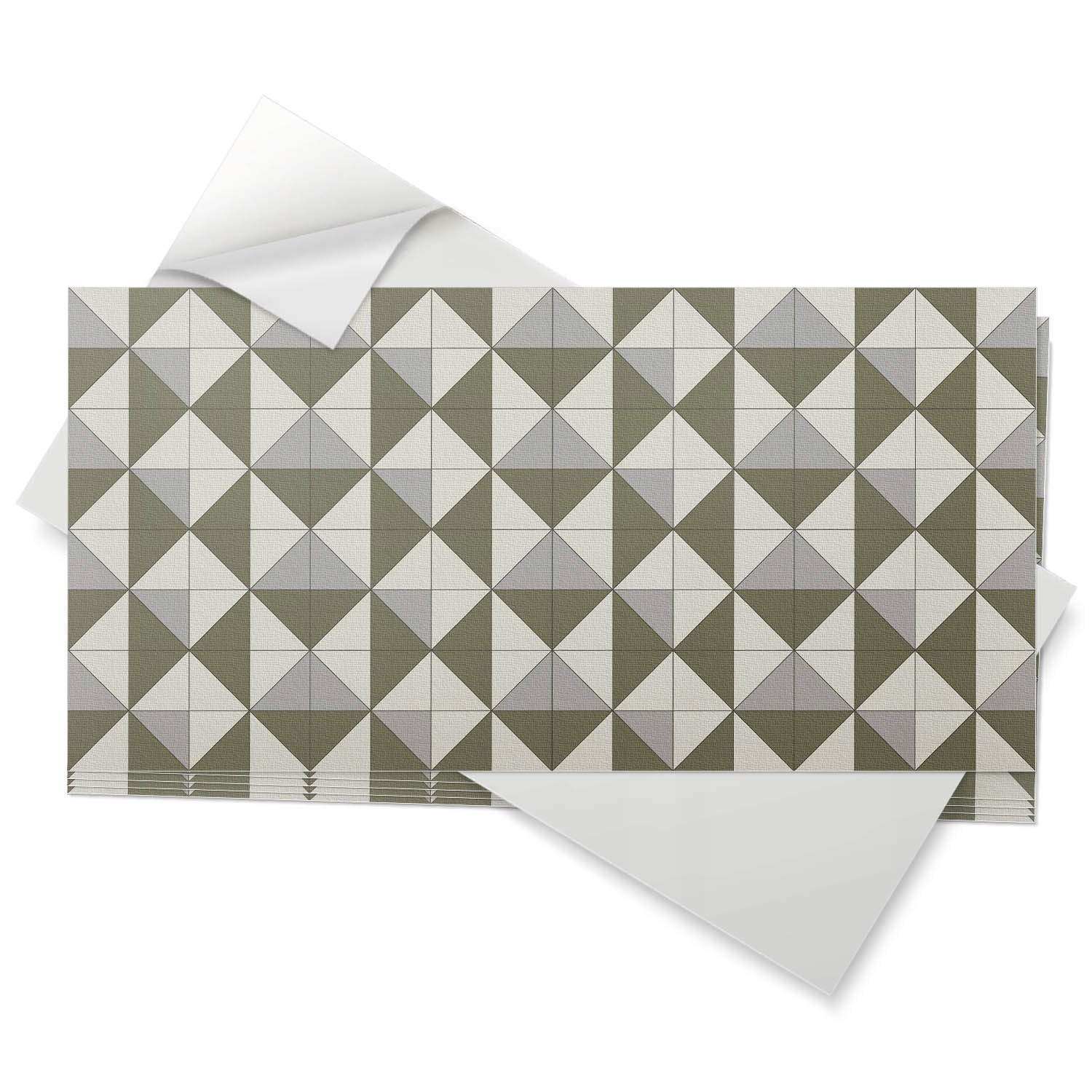 Sada dlaždic Vinyl Pvc 6 ks 60x30 cm Vzor geometrických trojúhelníků