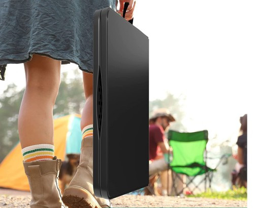 ROZKŁADANY STÓŁ OGRODOWY CZARNY CATERINGOWY TURYSTYCZNY 180x74x74cm SOLIDNY EAN (GTIN) 5905943625110