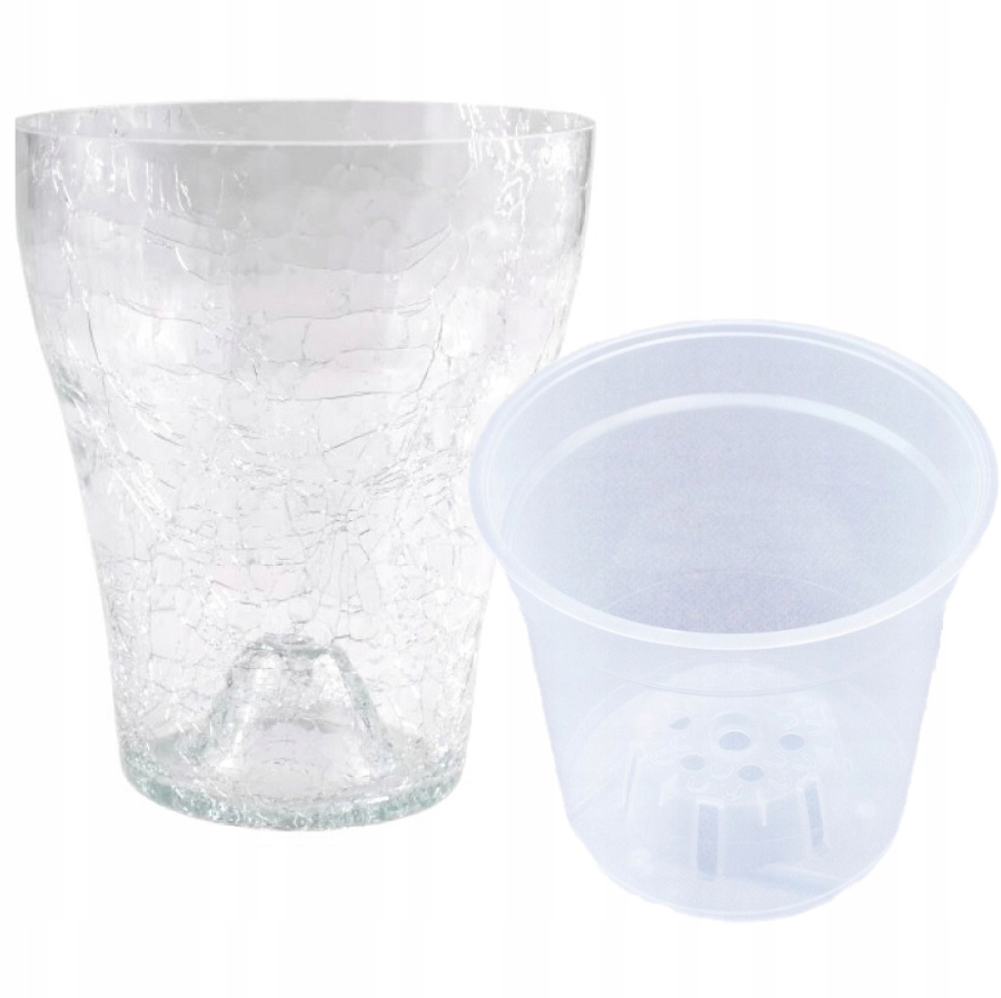 

Osłonka szklana do storczyka Wazon 13cm + doniczka