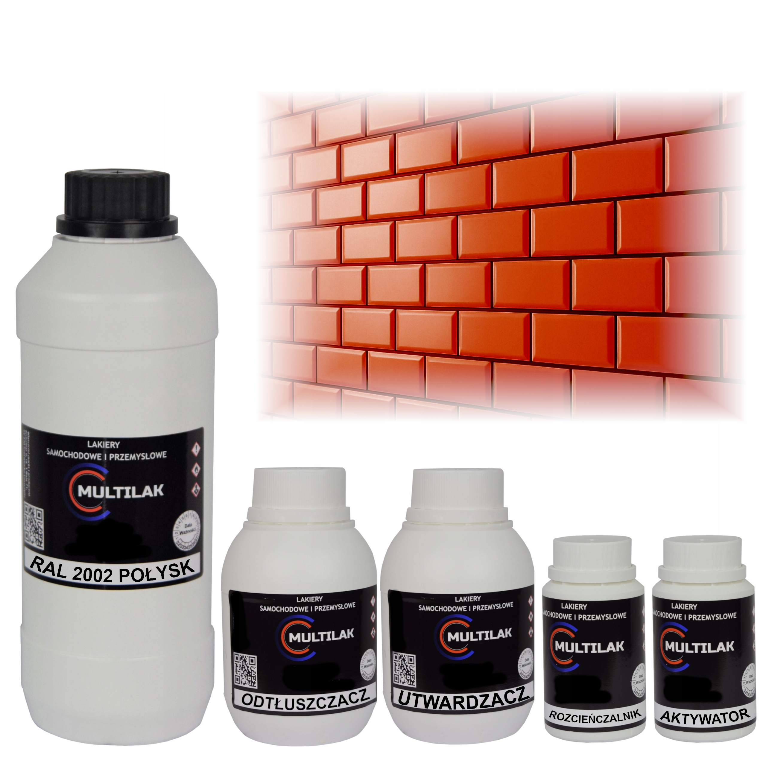 Lak farba Ral 2002 na glazúru dlaždíc a dlaždíc na valček, štetec 1L Lesk