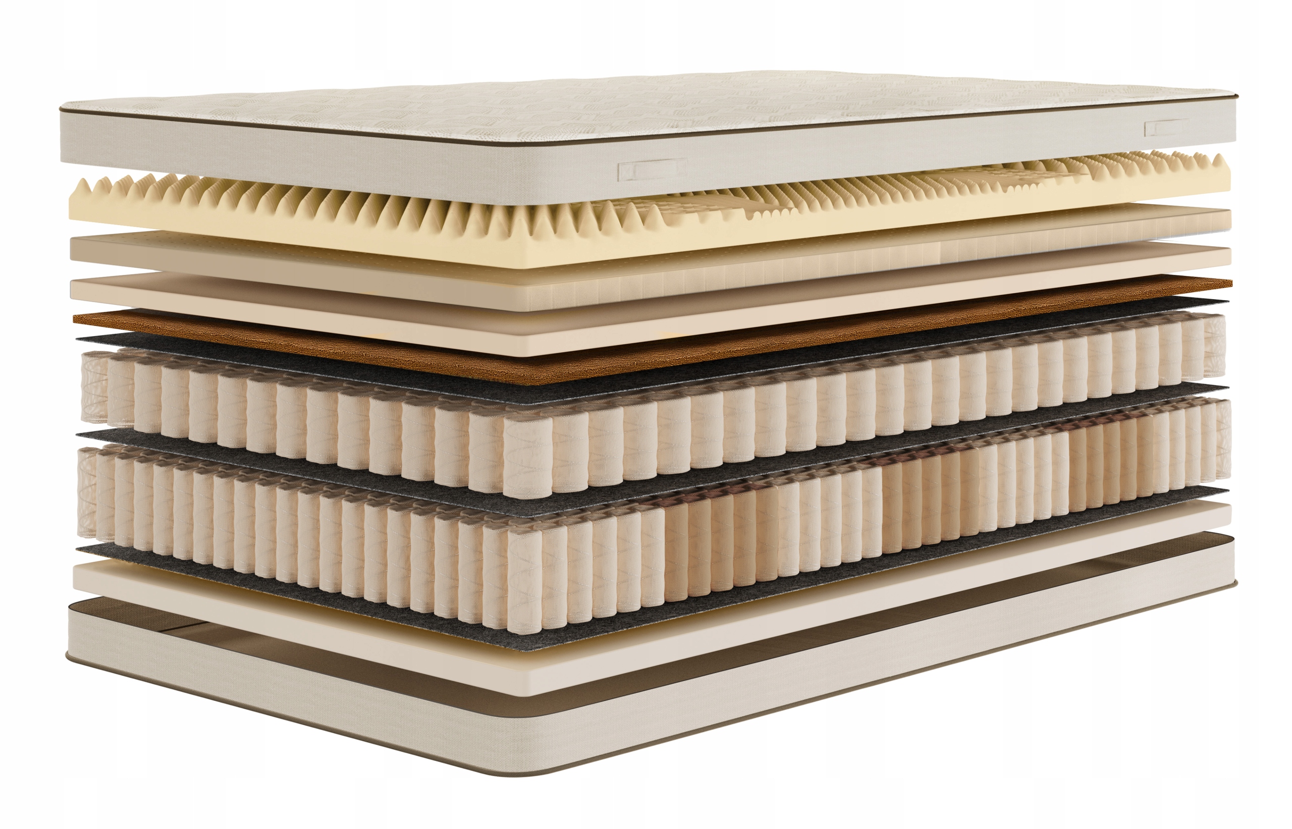 Materac 160x200 Kieszeniowy Pocket Multi Pianka H3 H4 Twardy Silver Mulett
