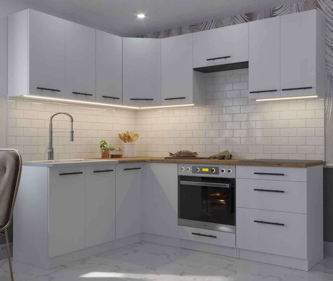 Meble kuchenne narożne z BLATEM Zestaw mebli 40 cm 1659 zł Allegro