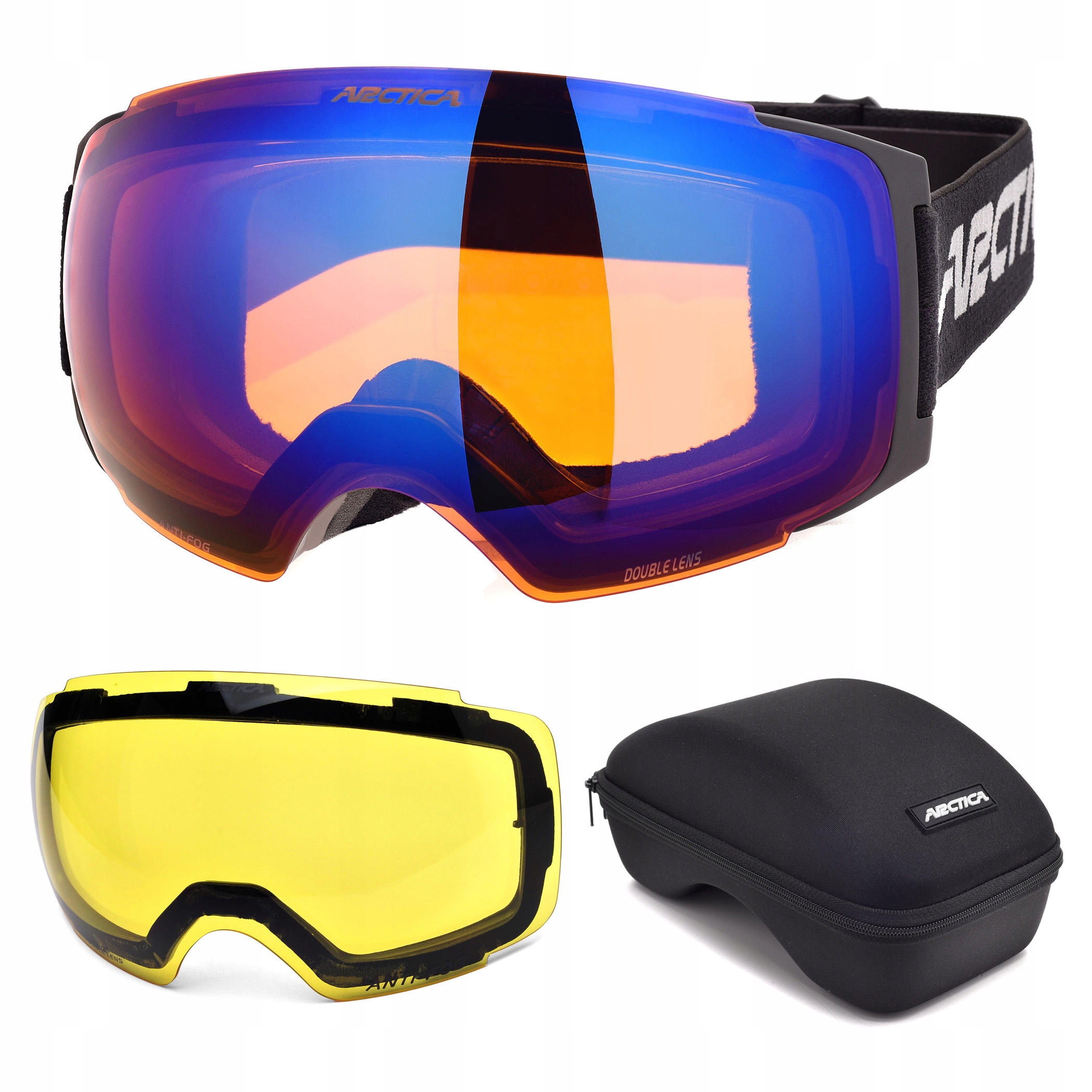 Arctica G-105D Lyžařské Brýle S2 Rozjasňující Sklo Žluté S1 Pouzdro
