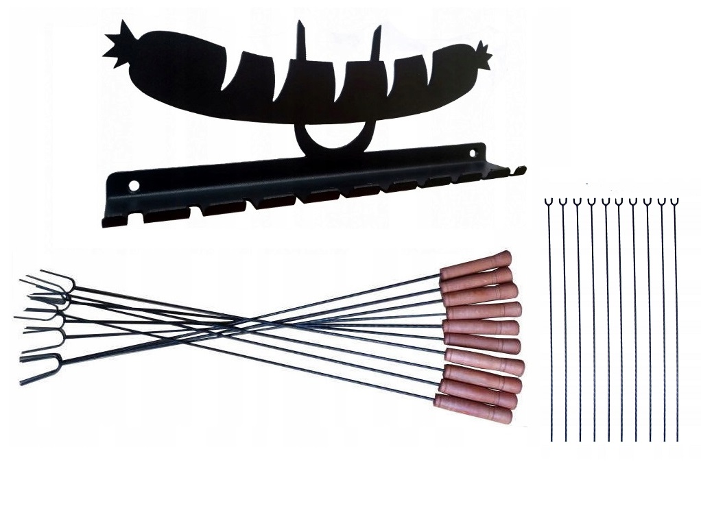 KIJKI NA OGNISKO NIERD 120cm10szt+WIESZAK+PODPÓRKI