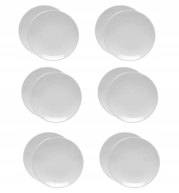 Lubiana Hotel Boss 12x Talerz płytki 15 cm biały porcelana