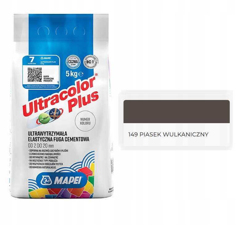 

Mapei fuga Ultracolor Plus 149 Piasek Wulkan. 5KG
