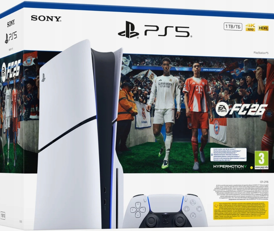 Konsola Sony PlayStation 5 Slim E-Chassis z napędem gra Fc 26