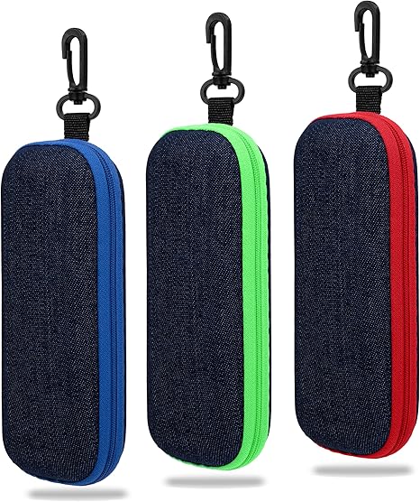 3X USZTYWNIANE ETUI NA OKULARY Z SUWAKIEM PODRÓŻNE OCHRONNE MATERIAŁOWE