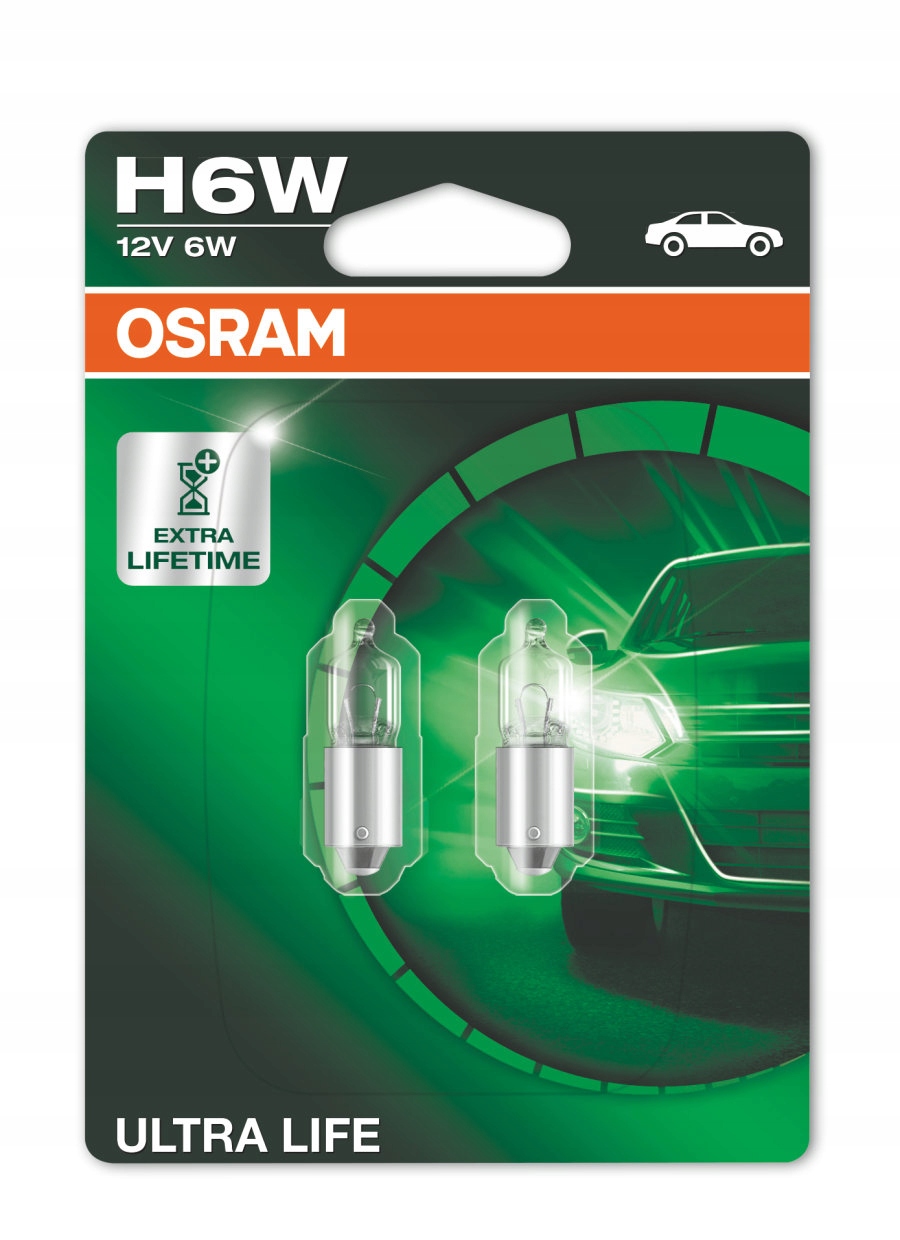 

Osram Żarówka H6 12V 6W BAX9s Ultra Life 2szt.